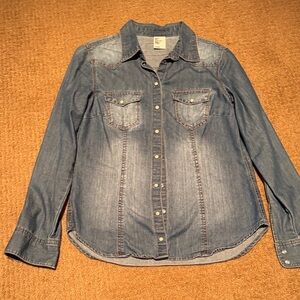 H & M Denim Button-Up Shirt